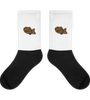 Taiyaki - Embroidered Black Foot Sublimated Socks