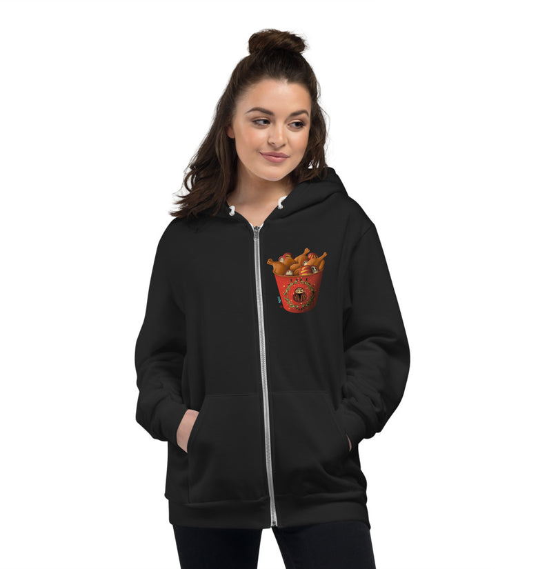 Winter Bucket Hoodie Sweater - Front Print
