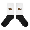 Taiyaki - Embroidered Black Foot Sublimated Socks